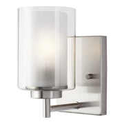 Generation Lighting - 4137301-962 - One Light Wall / Bath Sconce - Elmwood Park - Brushed Nickel