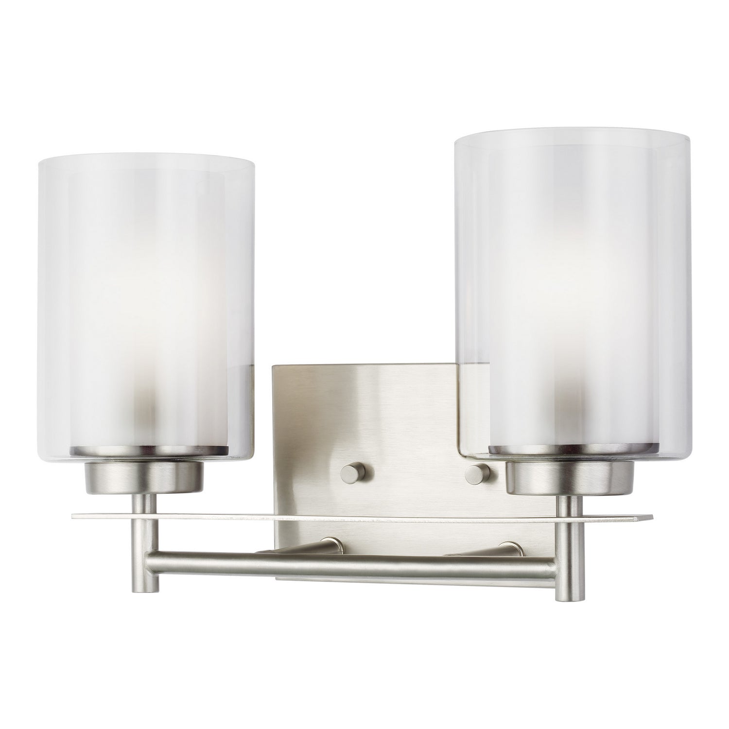 Generation Lighting - 4437302EN3-962 - Two Light Wall / Bath - Elmwood Park - Brushed Nickel