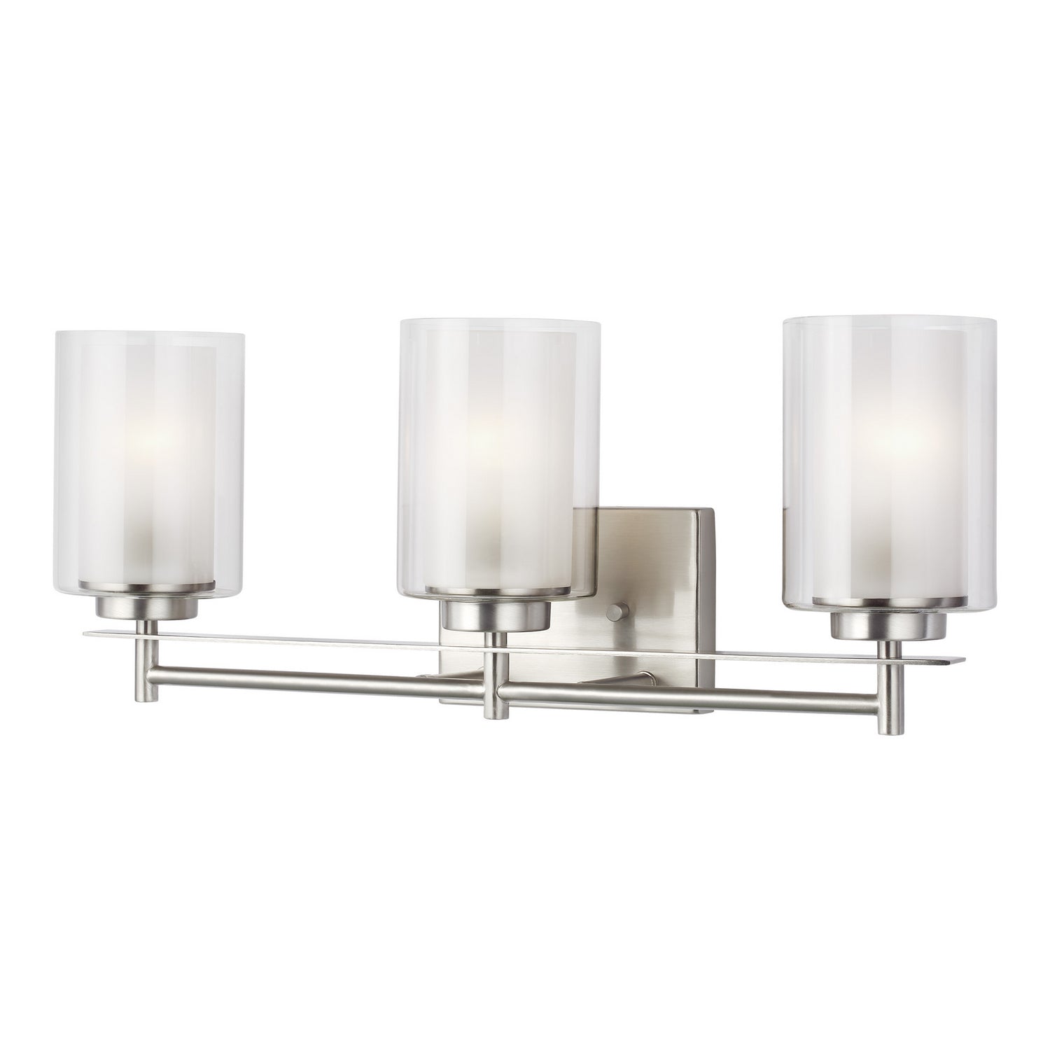 Generation Lighting - 4437303EN3-962 - Three Light Wall / Bath - Elmwood Park - Brushed Nickel