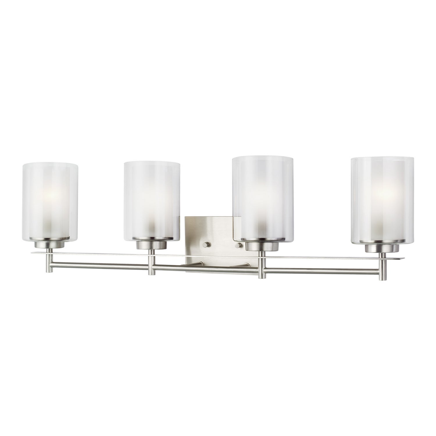 Generation Lighting - 4437304-962 - Four Light Wall / Bath - Elmwood Park - Brushed Nickel