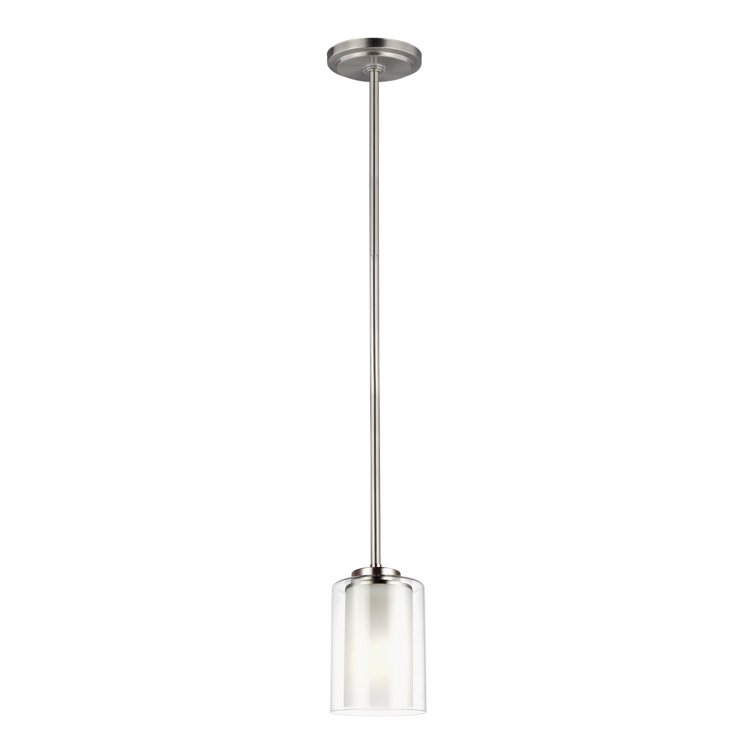 Generation Lighting - 6137301EN3-962 - One Light Mini-Pendant - Elmwood Park - Brushed Nickel