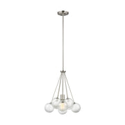 Visual Comfort Studio - 6514301-962 - One Light Pendant - Bronzeville - Brushed Nickel