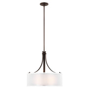 Generation Lighting - 6537303EN3-710 - Three Light Pendant - Elmwood Park - Bronze