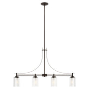 Generation Lighting - 6637304-710 - Four Light Island Pendant - Elmwood Park - Bronze