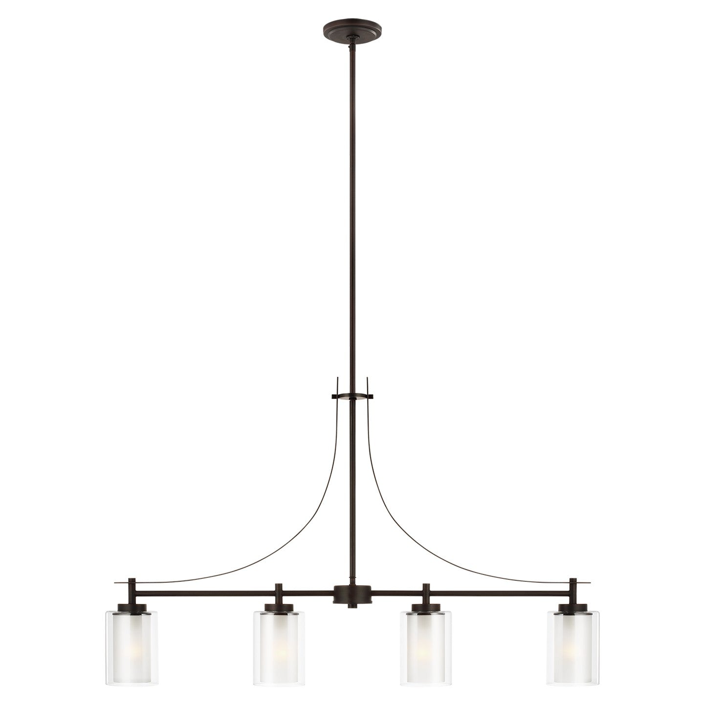 Generation Lighting - 6637304EN3-710 - Four Light Island Pendant - Elmwood Park - Bronze