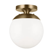 Visual Comfort Studio - 7518-848 - One Light Wall / Ceiling Semi-Flush Mount - Leo - Hanging Globe - Satin Brass
