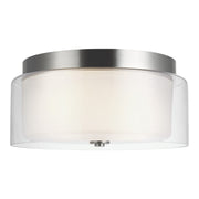 Generation Lighting - 7537302EN3-962 - Two Light Flush Mount - Elmwood Park - Brushed Nickel