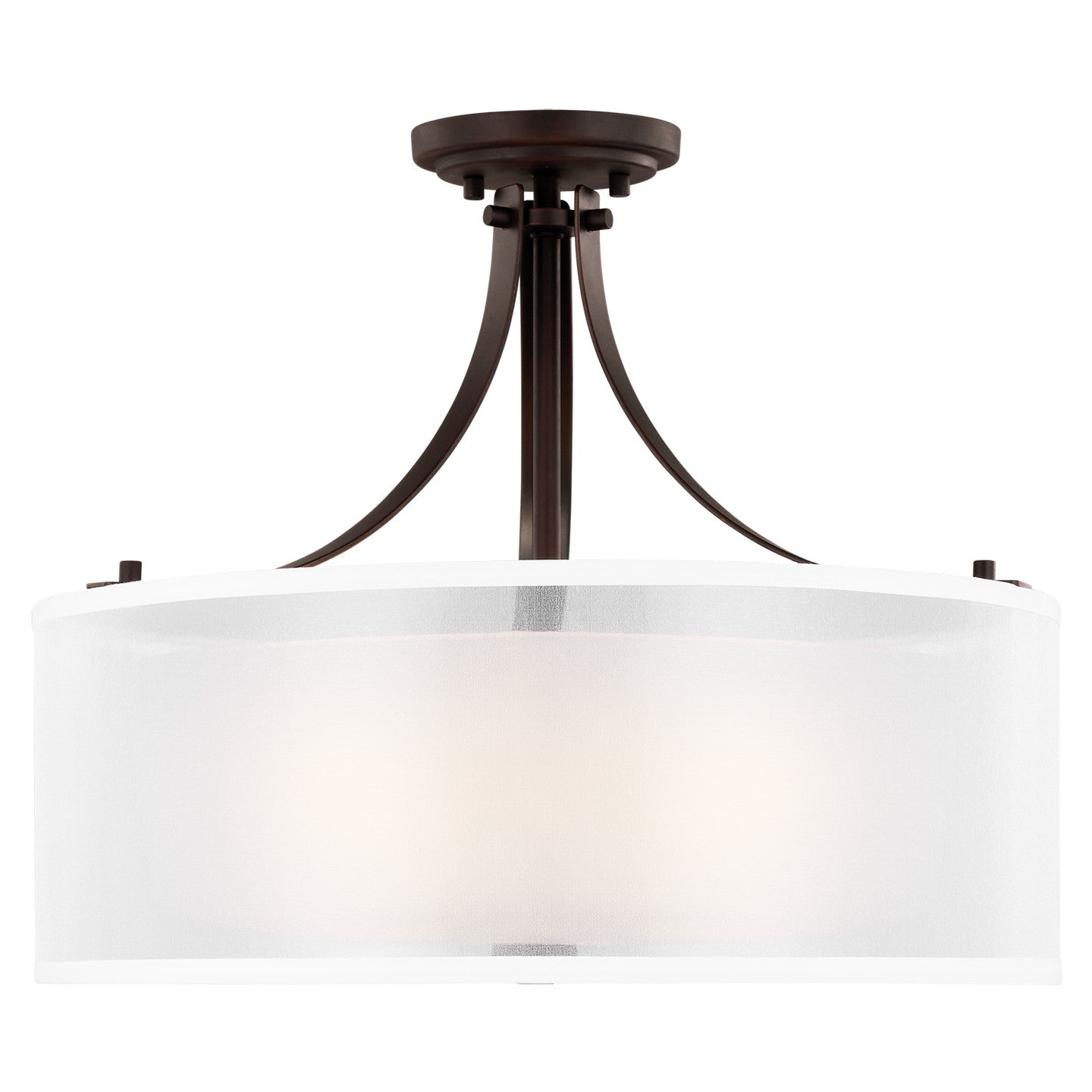 Generation Lighting - 7737303EN3-710 - Three Light Semi-Flush Mount - Elmwood Park - Bronze