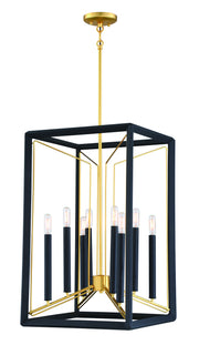 Metropolitan - N7858-707 - Eight Light Pendant - Sable Point - Sand Black With Honey Gold