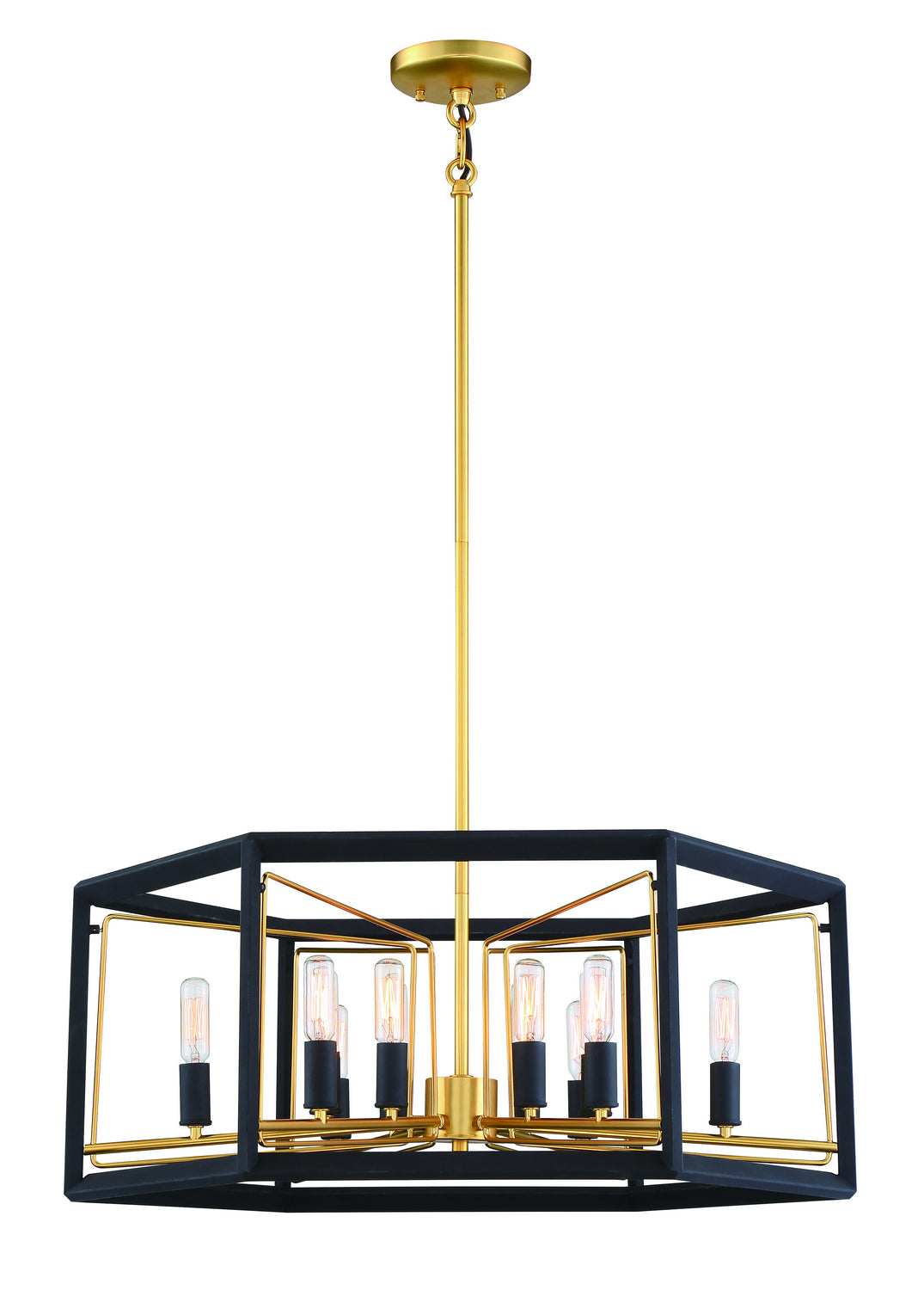 Metropolitan - N7859-707 - 12 Light Pendant - Sable Point - Sand Black With Honey Gold