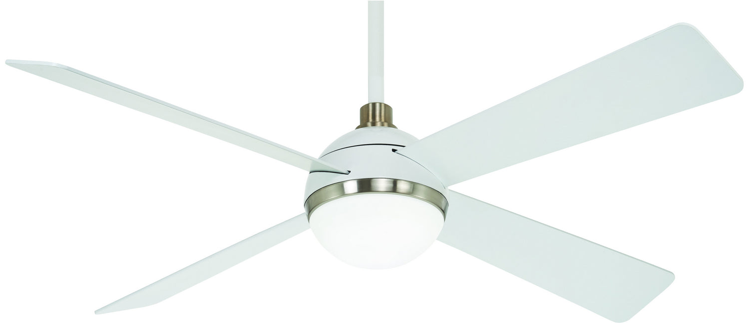 Minka Aire - F623L-WHF/BN - 54" Ceiling Fan - Orb - Flat White With Brushed Nickel