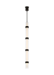 Visual Comfort Modern - 700TDWIT5B-LED930 - LED Pendant - Wit - Black