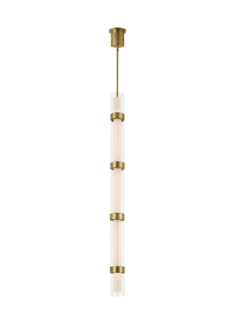 Visual Comfort Modern - 700TDWIT5R-LED930 - LED Pendant - Wit - Aged Brass