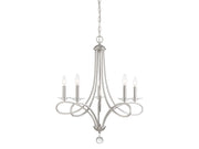 Meridian - M10028BN - Five Light Chandelier - Mchan - Brushed Nickel