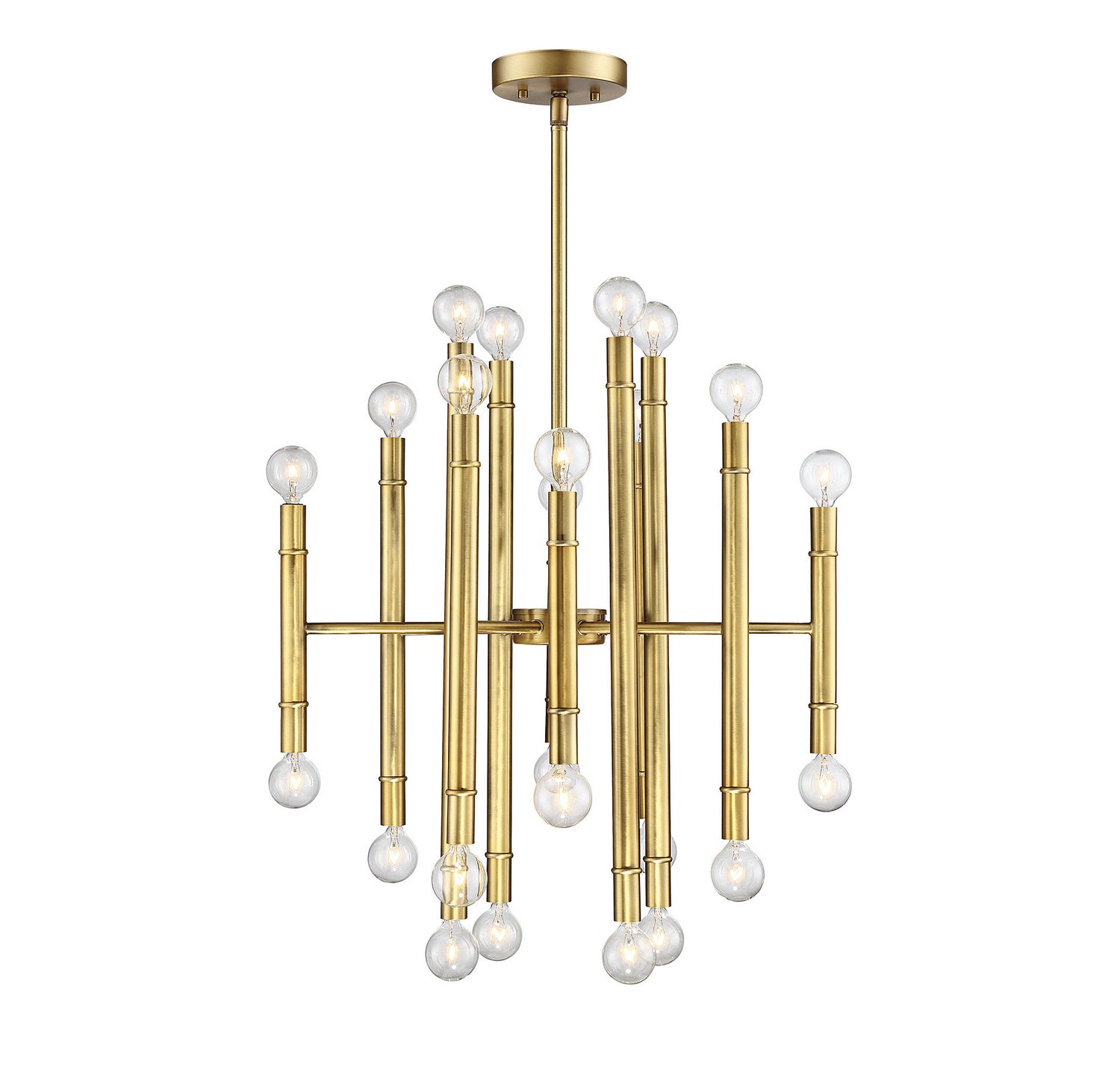 Meridian - M10040NB - 24 Light Chandelier - Mchan - Natural Brass