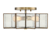 Meridian - M60004NB - Two Light Semi-Flush Mount - Msemi - Natural Brass