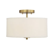 Meridian - M60008NB - Two Light Semi-Flush Mount - Msemi - Natural Brass