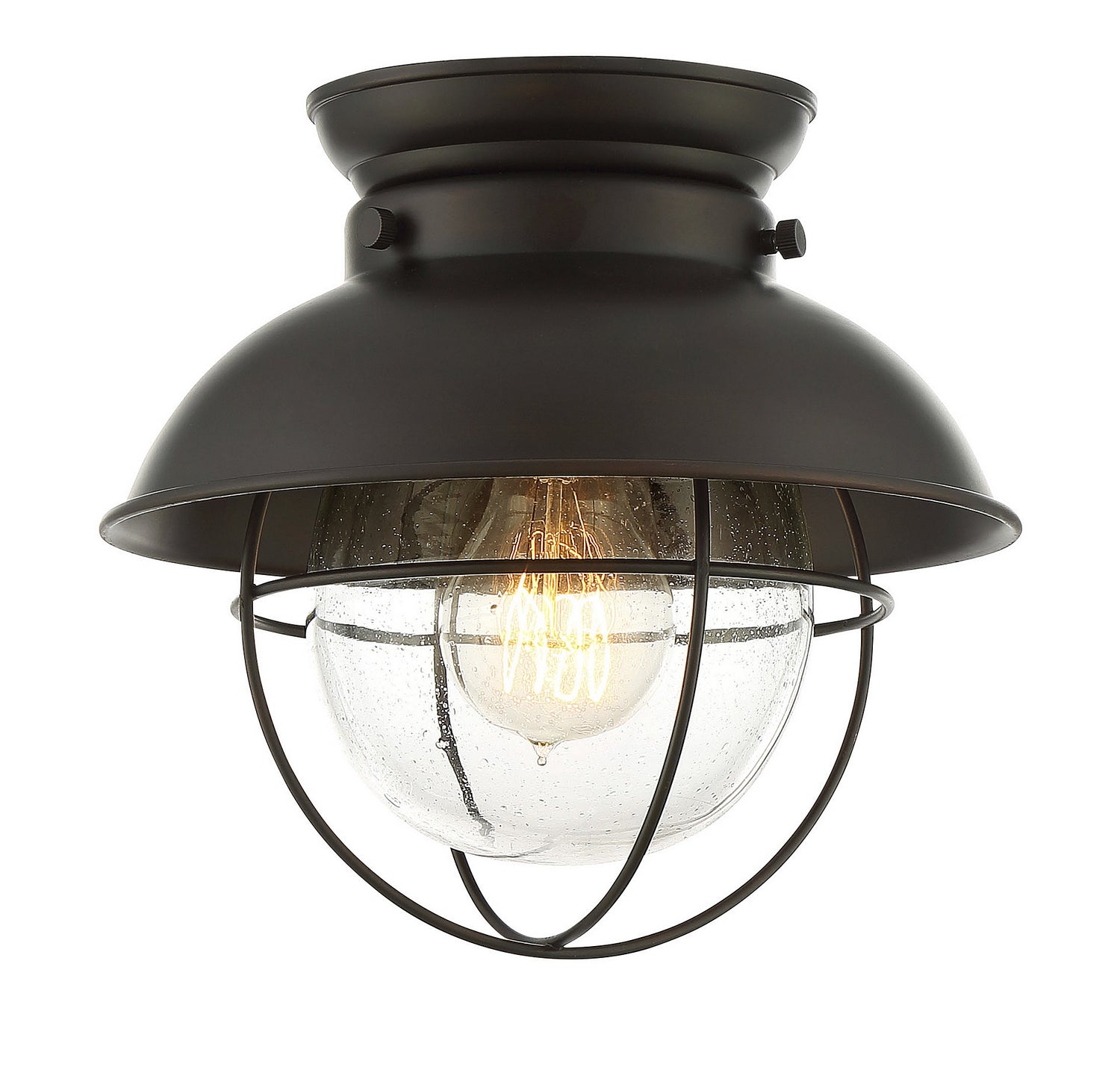 Meridian - M60009ORB - One Light Flush Mount - Mflus - Oil Rubbed Bronze