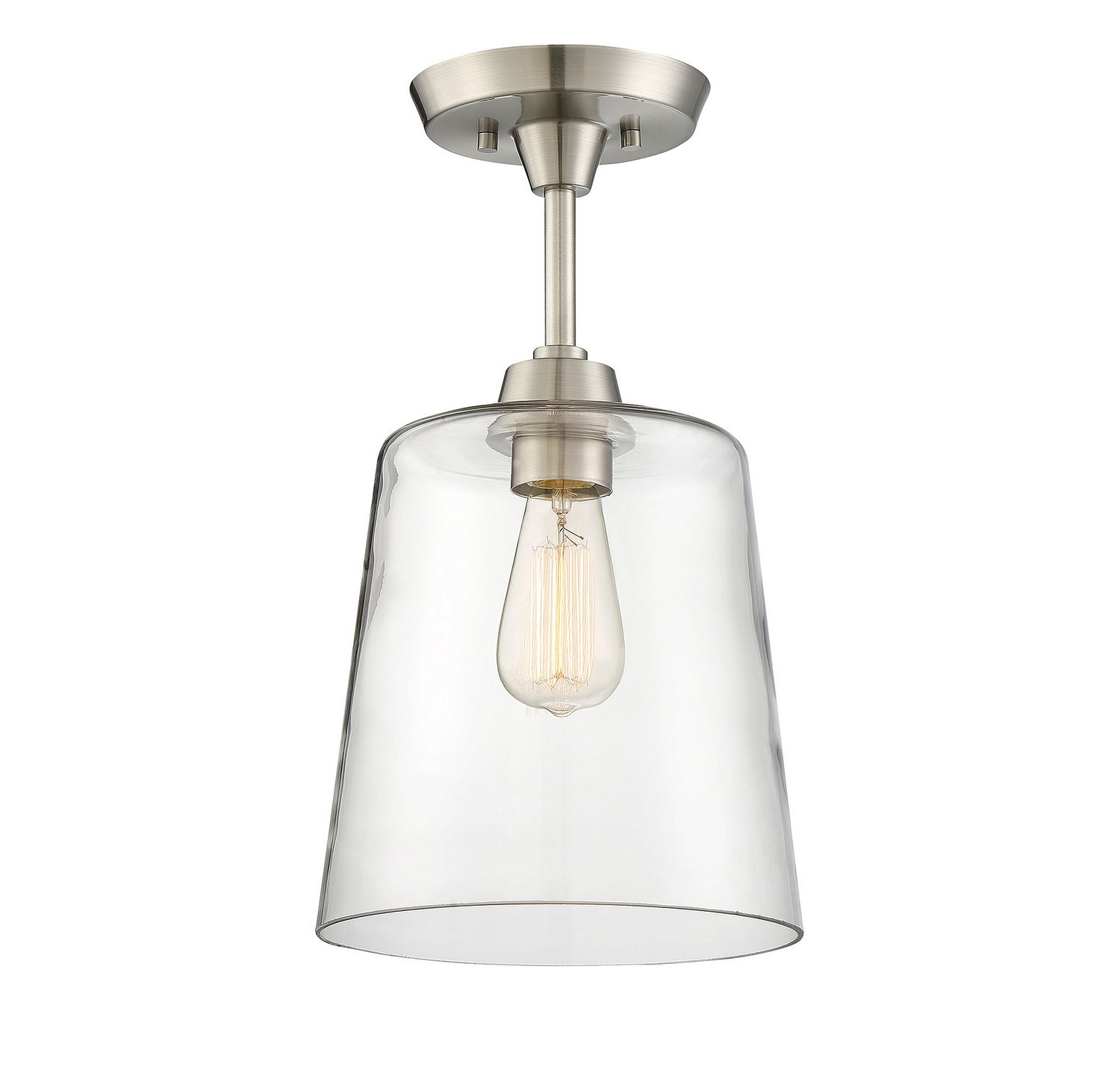 Meridian - M60010BN - One Light Semi-Flush Mount - Msemi - Brushed Nickel