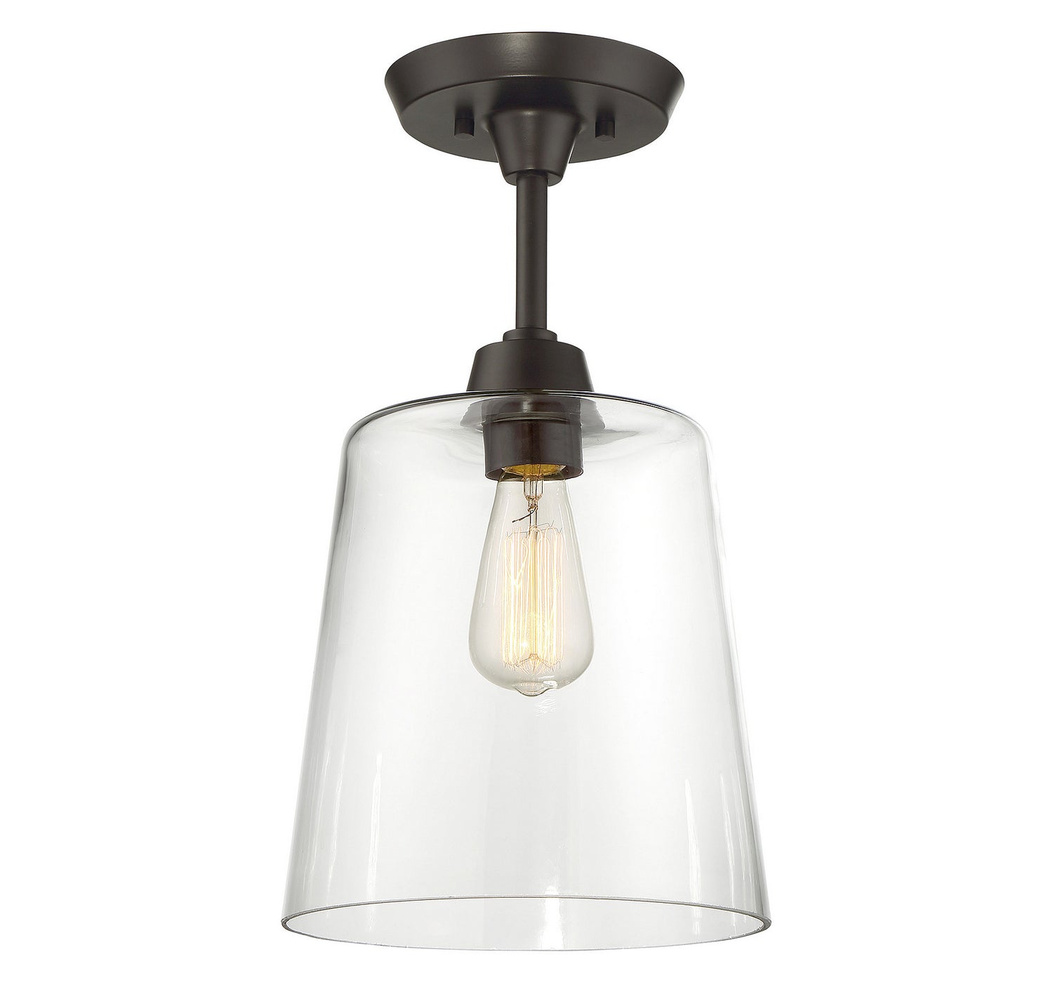 Meridian - M60010ORB - One Light Semi-Flush Mount - Msemi - Oil Rubbed Bronze
