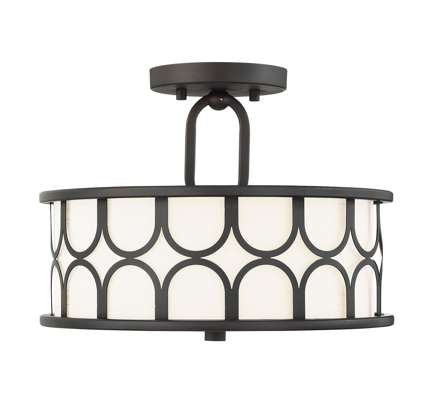 Meridian - M60015ORB - Two Light Semi-Flush Mount - Msemi - Oil Rubbed Bronze