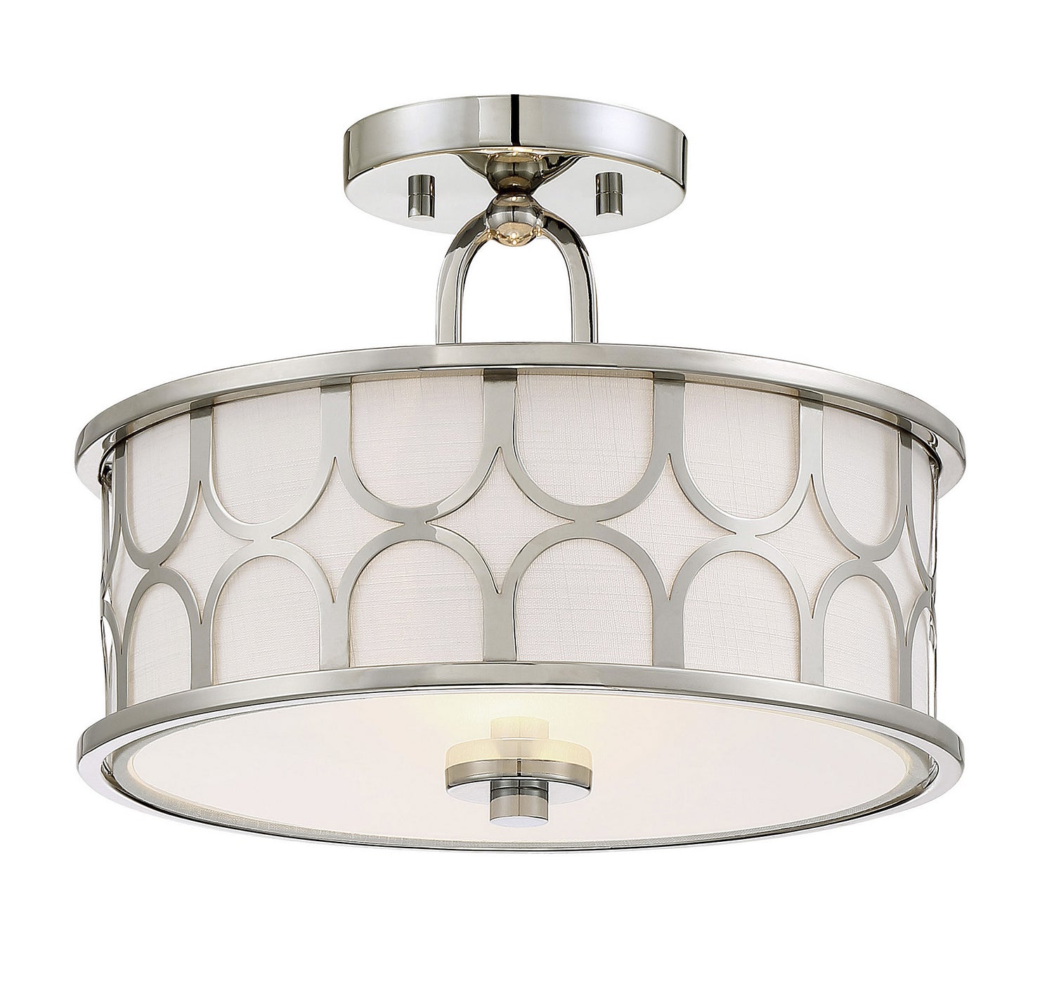 Meridian - M60015PN - Two Light Semi-Flush Mount - Msemi - Polished Nickel
