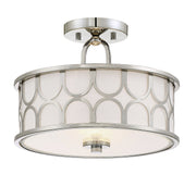 Meridian - M60015PN - Two Light Semi-Flush Mount - Msemi - Polished Nickel