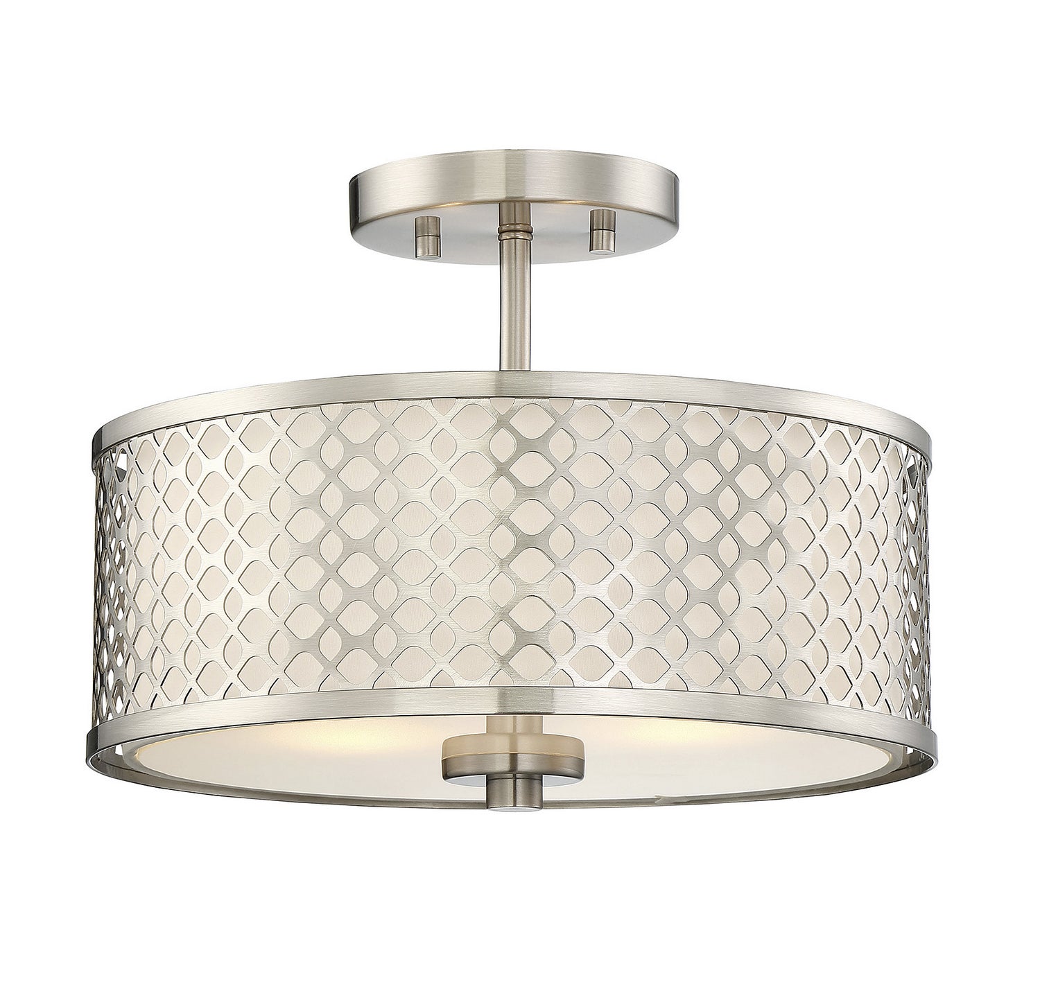 Meridian - M60016BN - Two Light Semi-Flush Mount - Msemi - Brushed Nickel