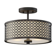 Meridian - M60016ORB - Two Light Semi-Flush Mount - Msemi - Oil Rubbed Bronze
