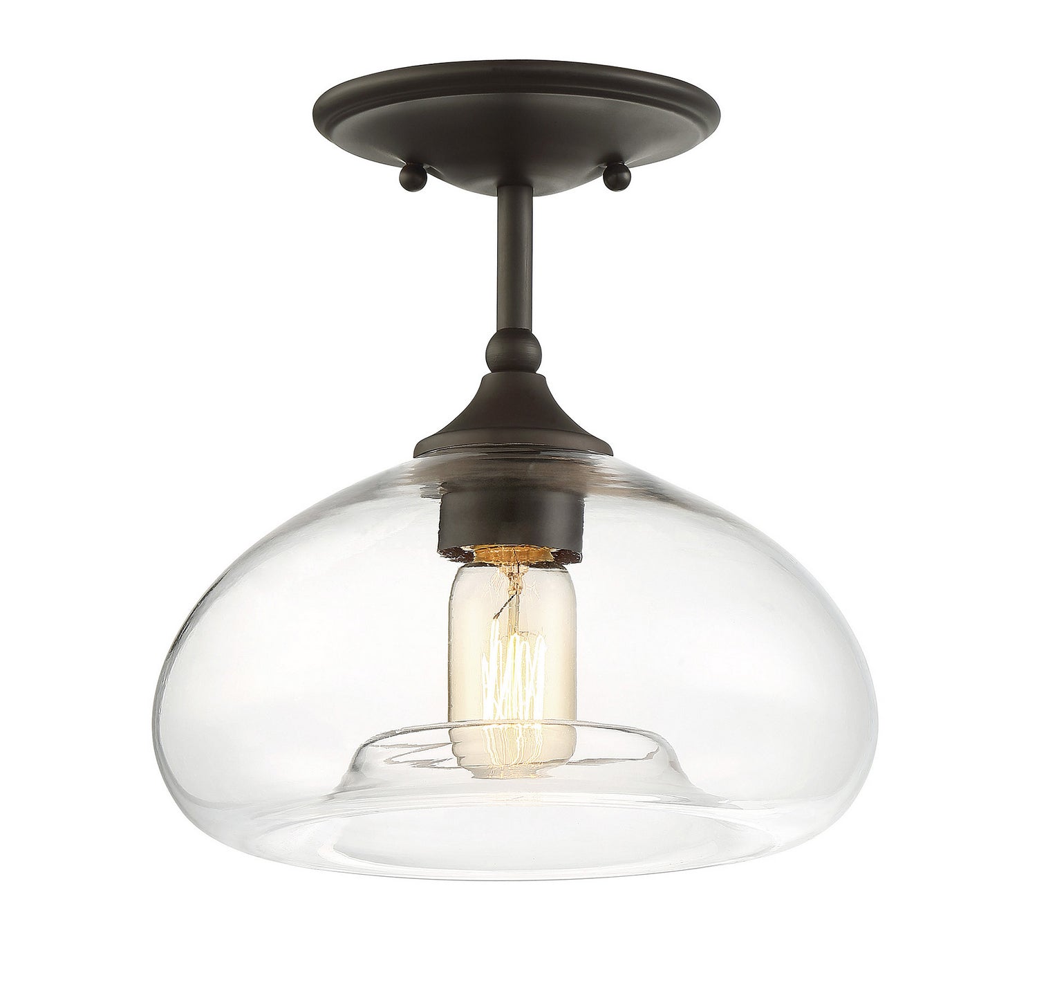 Meridian - M60017ORB - One Light Semi-Flush Mount - Msemi - Oil Rubbed Bronze