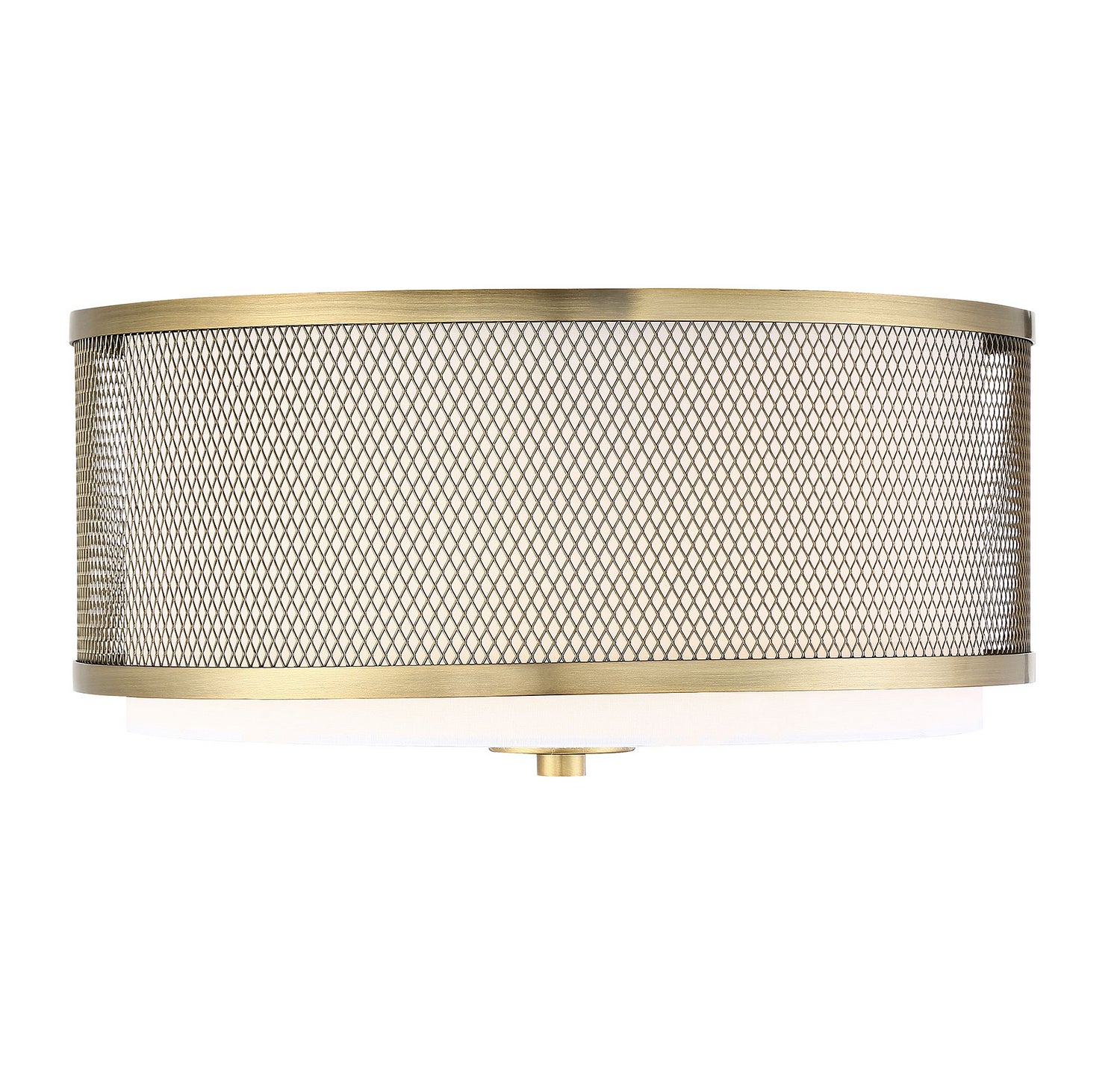 Meridian - M60018NB - Three Light Semi-Flush Mount - Msemi - Natural Brass