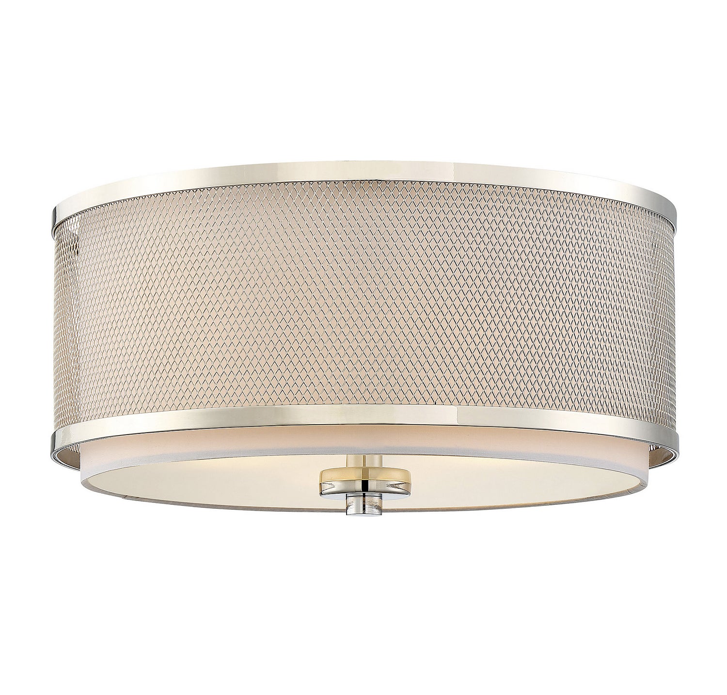 Meridian - M60018PN - Three Light Flush Mount - Mflus - Polished Nickel