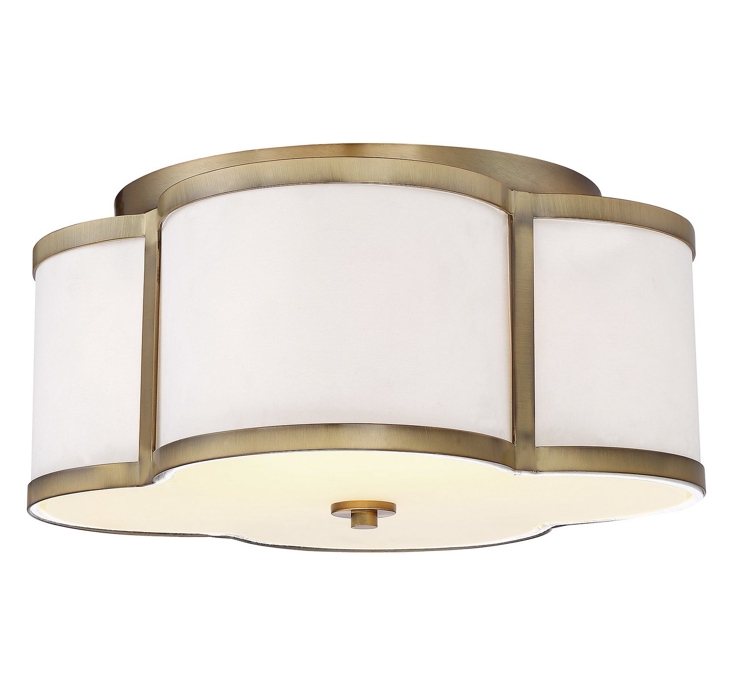 Meridian - M60020NB - Three Light Semi-Flush Mount - Msemi - Natural Brass