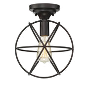 Meridian - M60029ORB - One Light Flush Mount - Mflus - Oil Rubbed Bronze