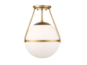 Meridian - M60054NB - One Light Semi-Flush Mount - Msemi - Natural Brass