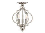 Meridian - M60055PN - Three Light Semi-Flush Mount - Msemi - Polished Nickel