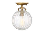 Meridian - M60056NB - One Light Semi-Flush Mount - Msemi - Natural Brass