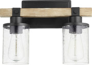 Quorum - 5189-2-69 - Two Light Vanity - Alpine - Textured Black|Driftwood