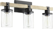 Quorum - 5189-3-69 - Three Light Vanity - Alpine - Textured Black|Driftwood