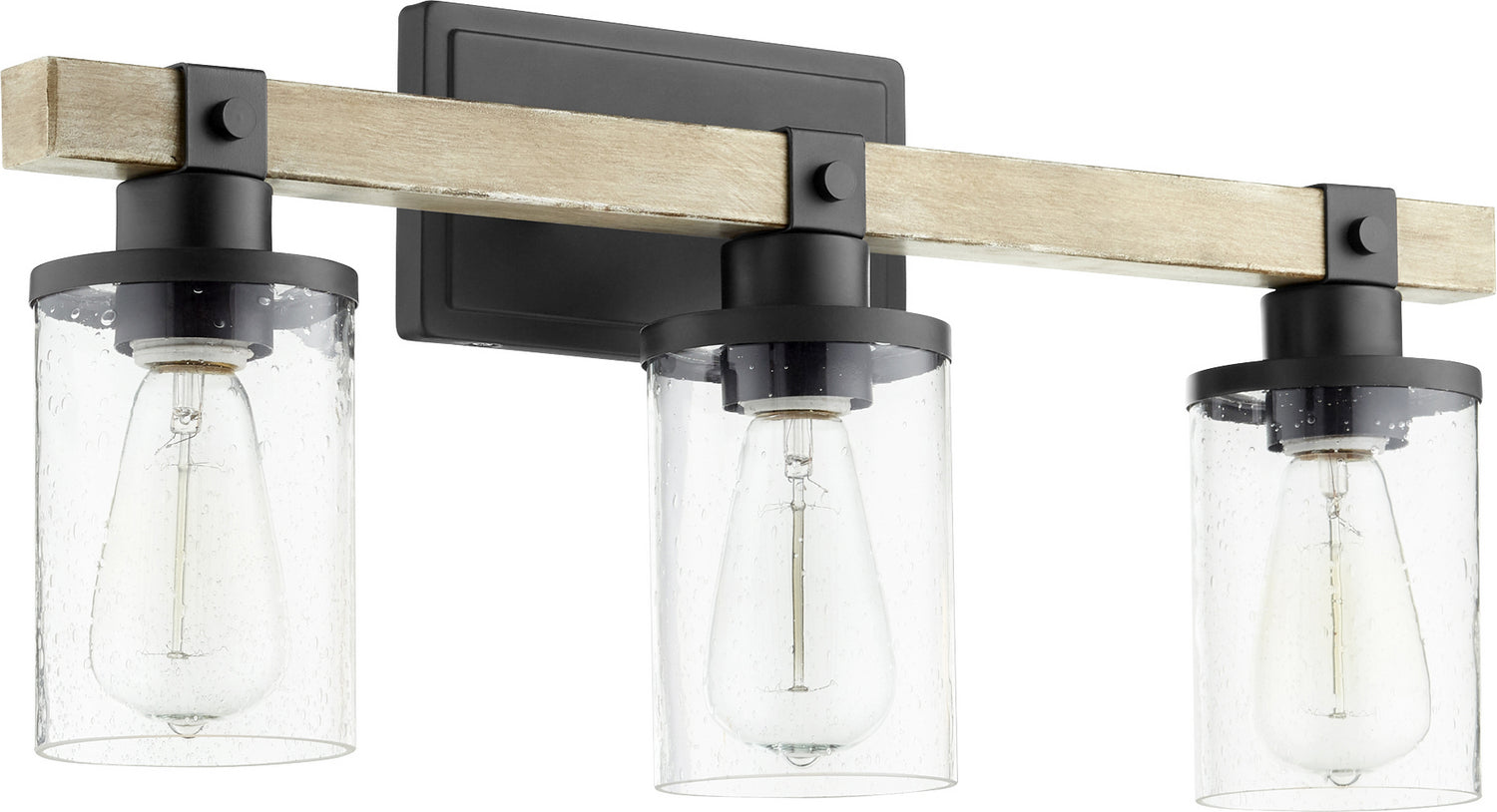 Quorum - 5189-3-69 - Three Light Vanity - Alpine - Textured Black|Driftwood