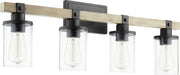 Quorum - 5189-4-69 - Four Light Vanity - Alpine - Textured Black|Driftwood