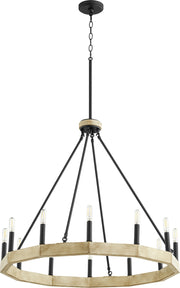 Quorum - 6189-12-69 - 12 Light Chandelier - Alpine - Textured Black|Driftwood
