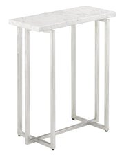 Currey and Company - 4000-0070 - Accent Table - Silver Leaf/White