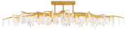 Currey and Company - 9000-0423 - 14 Light Semi-Flush Mount - Washed Lucerne Gold/Natural
