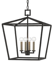 Currey and Company - 9000-0455 - Four Light Lantern - Molé Black