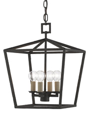 Currey and Company - 9000-0456 - Four Light Lantern - Molé Black