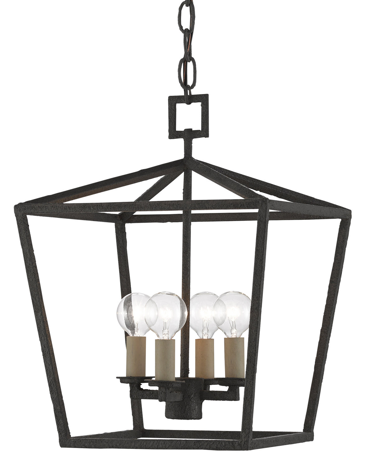 Currey and Company - 9000-0456 - Four Light Lantern - Molé Black