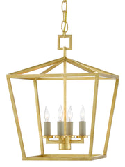 Currey and Company - 9000-0458 - Four Light Lantern - Contemporary Gold Leaf