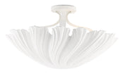 Currey and Company - 9000-0466 - Three Light Semi-Flush Mount - Gesso White