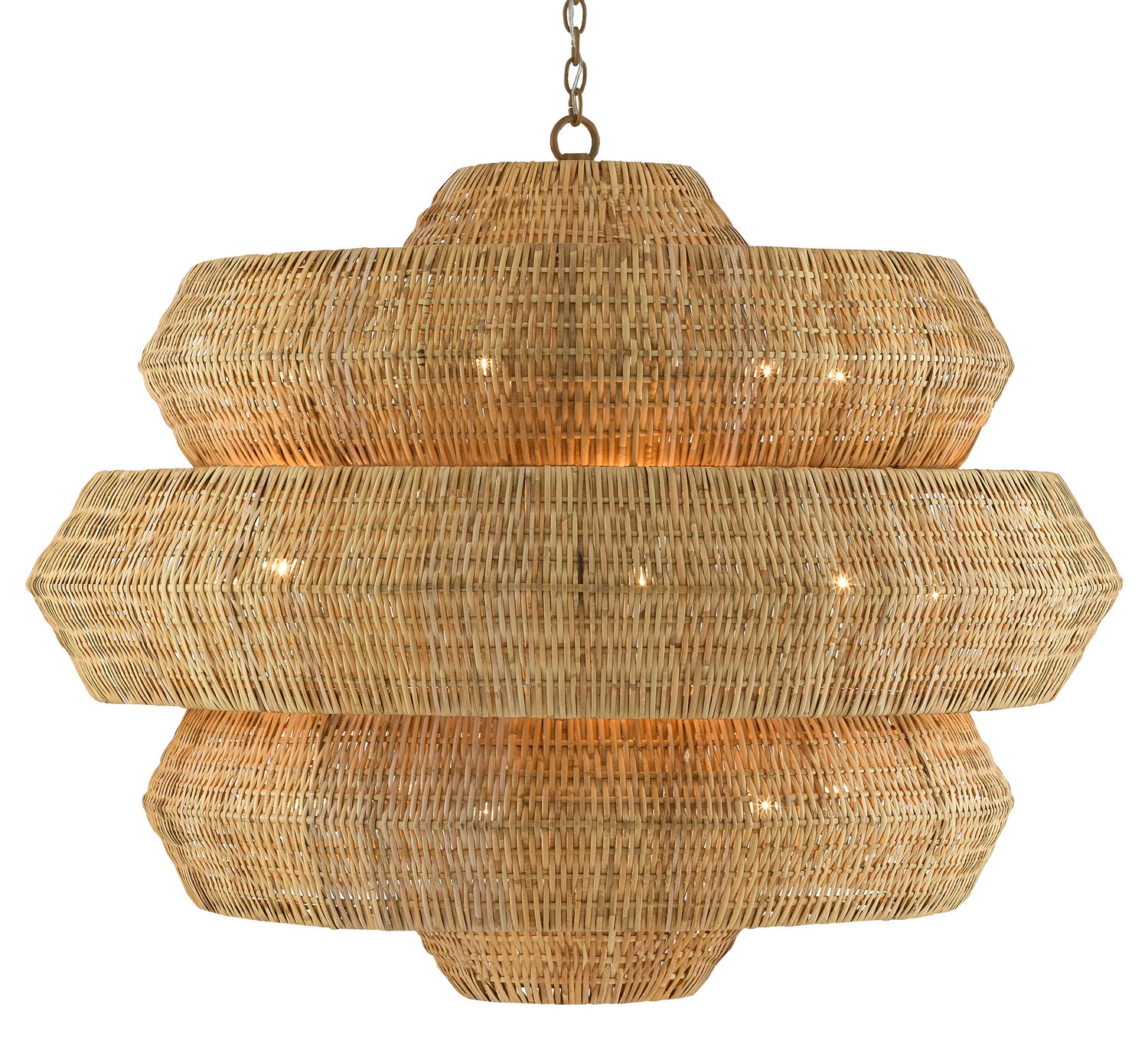 Currey and Company - 9000-0496 - 18 Light Chandelier - Natural/Khaki